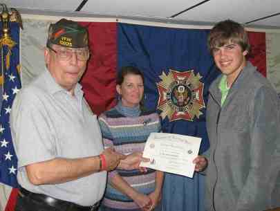 Picture of 2nd Place winner accepting prize