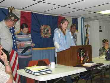 Picture of 1st Place winner giving speech