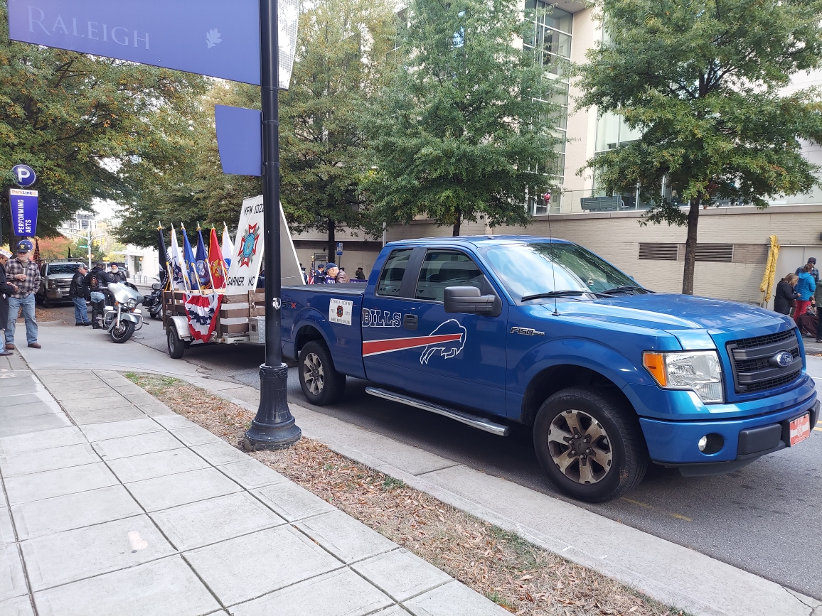 our float before the parade.