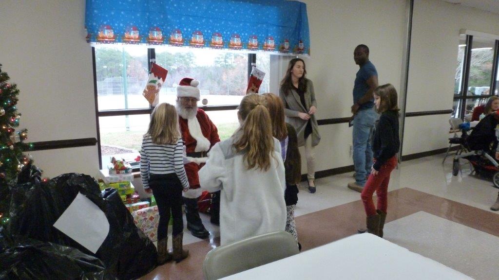 children with santa