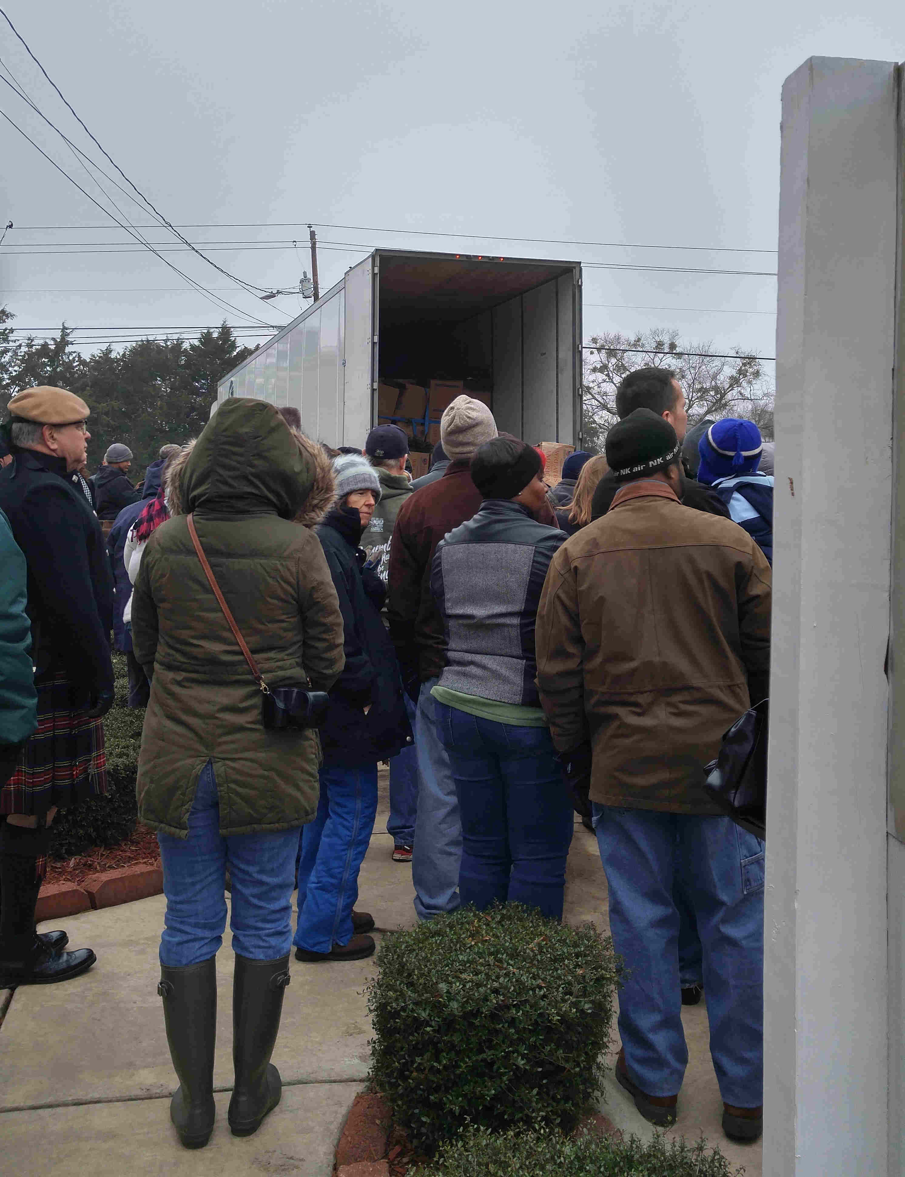 Unloading the truck