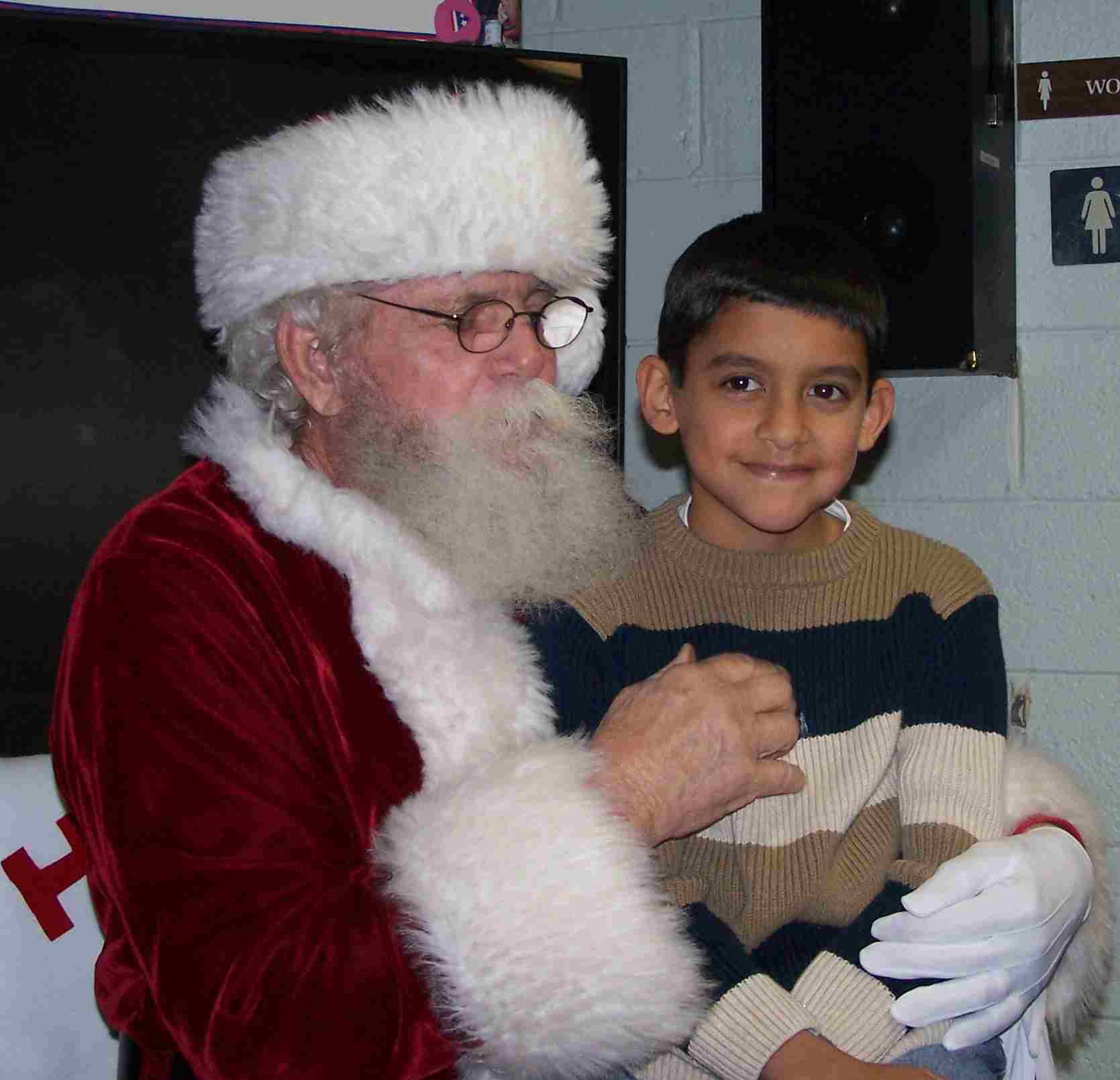 Philip with Santa